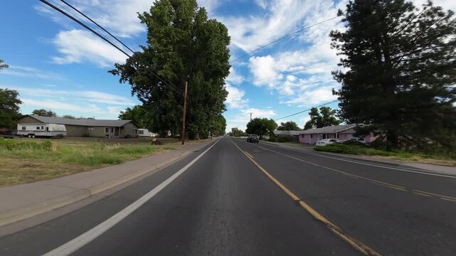 Oregon Klamath Falls 04 Rear View Driving Plates Northwest USA Ultra Wide