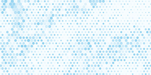 Abstract blue and white hexagon background. Futuristic digital hi-technology banner. Healthcare background. Vector © Farrohah