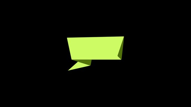 Animated Lime Green Origami Ribbon Lower Third