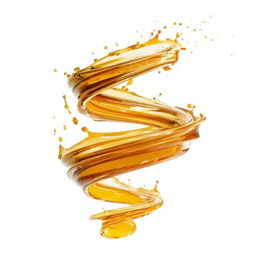 honey splash spiral movement isolated on white background jpg