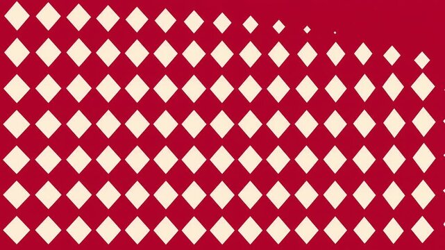 Abstract background featuring a pattern of cream colored diamonds fading on a deep red backdrop.