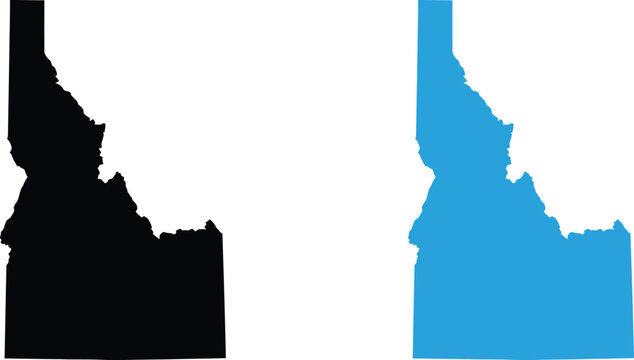 Idaho state map silhouettes