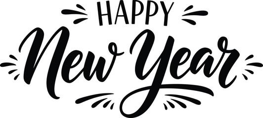 Happy new year vector typography design for celebrations and greetings © Jhorna