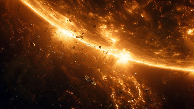 Supernova Explosion and Cosmic Debris in Deep Space