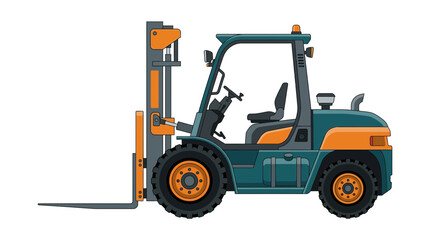 Industrial Forklift Truck Illustration © Azrha