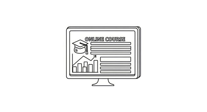 Online Course Education Learning Concept.