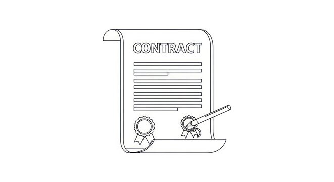 Contract agreement document signing legally.