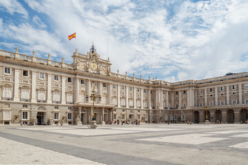 Obraz premium Awesome view of the Royal Palace of Madrid in Spain