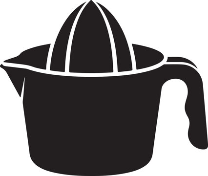 Manual Citrus Juicer Black Silhouette Vector Icon