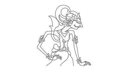 Fototapeta premium A fantastical creature with wings and sharp claws is crouching.