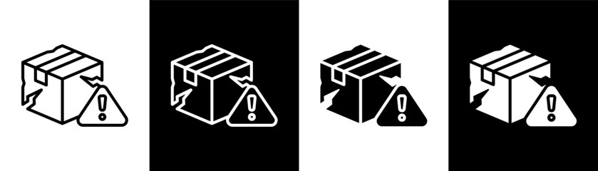 damage white icon set design © Anneyra