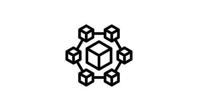 microservices minimalist stroke animation