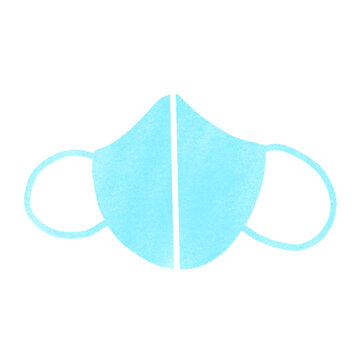 スタンプ風立体マスクのイラスト