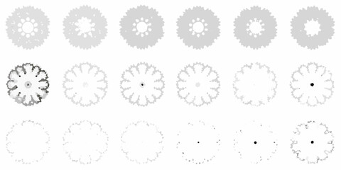 collection of twelve top down tree plan views in grayscale silhouette view pattern nature landscape architecture design urban planning environmental © Lalin