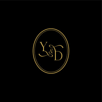 feminine line style design DY minimalist luxury concept wedding curvy elegant initial monogram letter