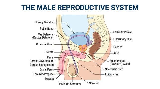 Diagram of the Male Reproductive System Anatomy