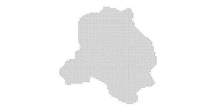 Delhi city map illustration created with black dots on a clean white background.