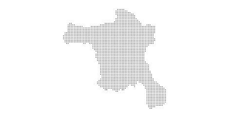 Obraz premium Dotted map silhouette of France isolated on white background.