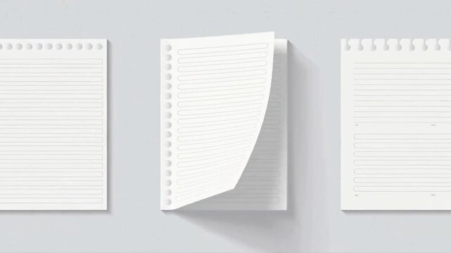 Realistic Page Turn upward Effect Book Page Flipping Across Dark Screen, Paper Sheet Turning with Smooth Curl Effect