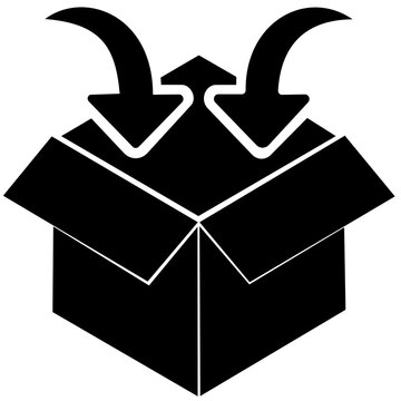 vector illustration of a black box