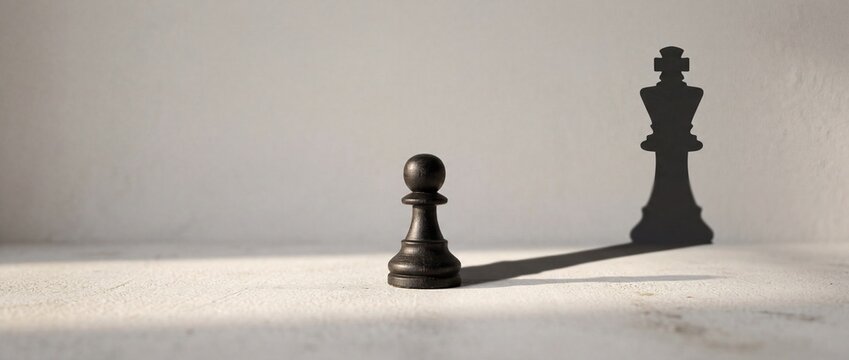 From Potential to Leadership Growth and Personal Development Concept