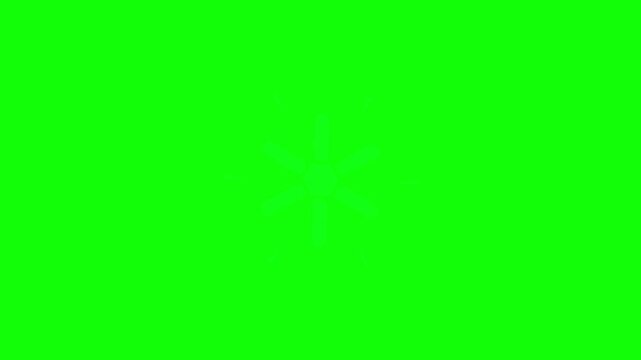 Green Motion Rotating Gear Star Icon On Emerald Background Animation