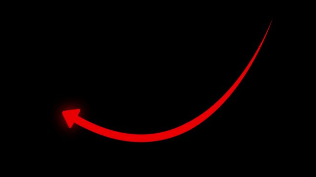 Animated white return arrow icon isolated on black background 4 k video....
