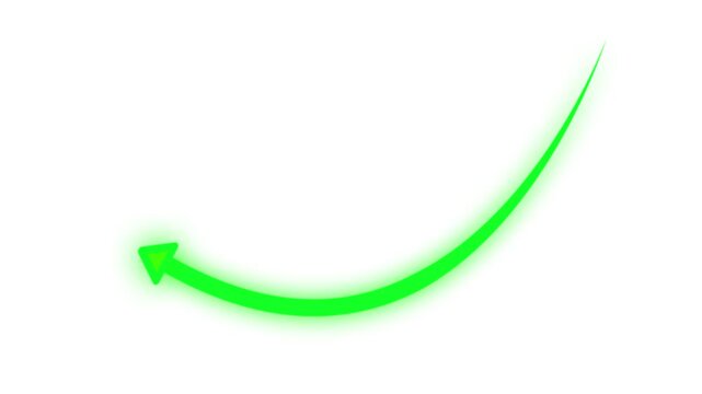 Animated white return arrow icon isolated on black background 4 k video....