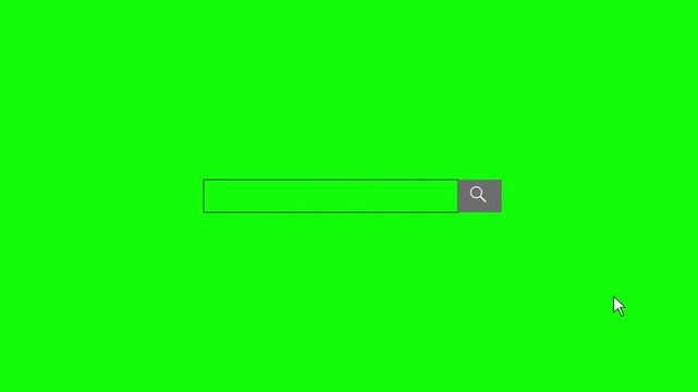 Search Bar Cursor Emerald Green UI Motion For Web Navigation Animation