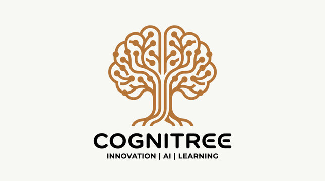 Cognitree logo featuring a brain-like tree design with circuits and text below.