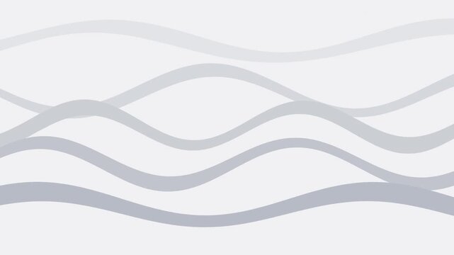 White flat ribbon bands waving and crossing seamless loop elegant background