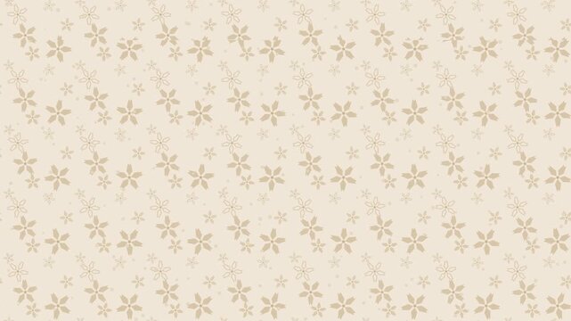 Beige sakura cherry blossom japanese pattern flowing seamless loop spring background