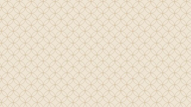 Beige shippou japanese interlocking circles pattern seamless loop traditional background