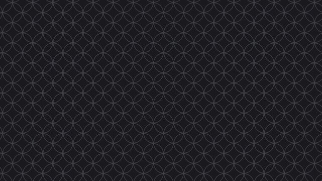 Black shippou japanese interlocking circles pattern seamless loop traditional background