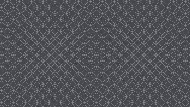 Gray shippou japanese interlocking circles pattern seamless loop traditional background