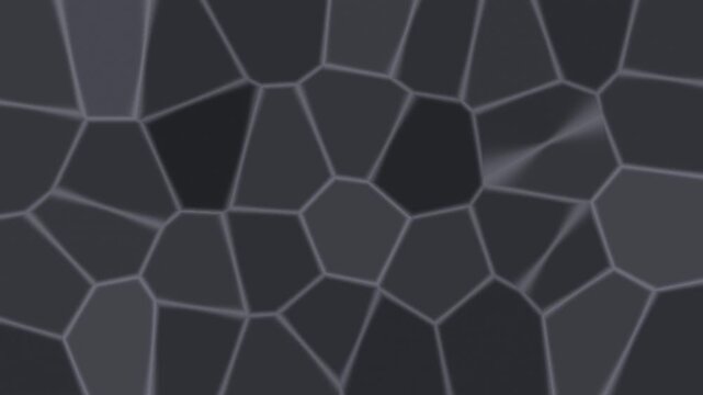 Black organic voronoi cells slowly drifting seamless loop science background