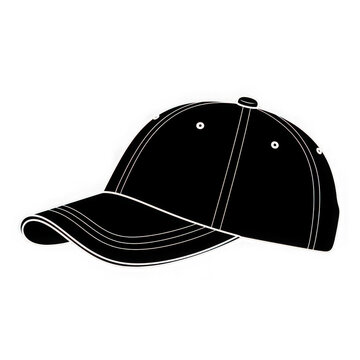 Black baseball cap icon