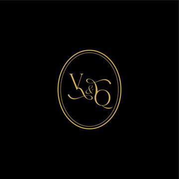 wedding curvy elegant initial monogram minimalist luxury concept QV feminine line style design letter