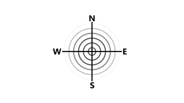 Compass rose expanding outward with cardinal directions north south east and west vector illustration directions north