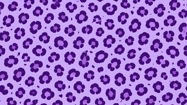 Seamless leopard print pattern in purple shades, trendy animal skin texture for fashion, textile, wallpaper, and wrapping paper design