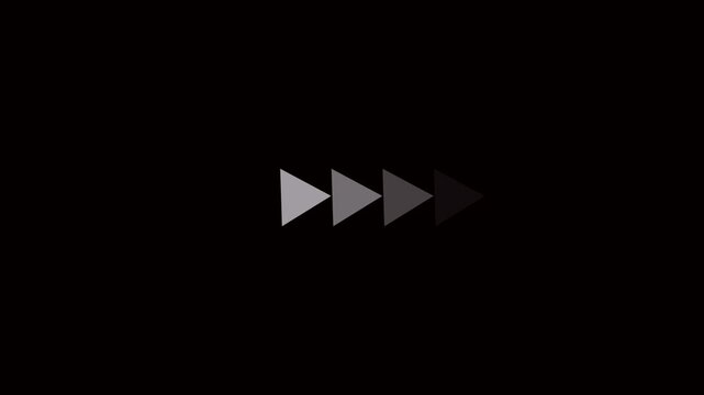 Animation of looping rewind button concept. play baton icon animated. 4k animation video