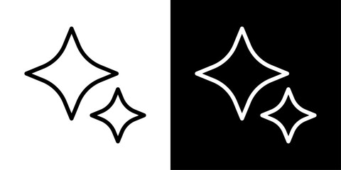 AI sparkles icon featuring magic stars representing artificial intelligence, content enhancement, smart generation, creativity, and innovation. © Dawood