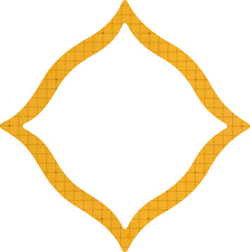 Golden Islamic Ornamental Border Frame with Moroccan Arabesque Pattern and Luxury Gold Texture for Ramadan and Eid Celebrations