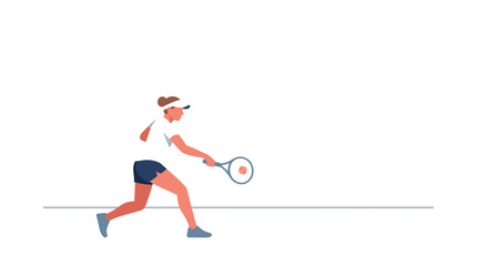 Obraz premium Woman playing tennis with racket.