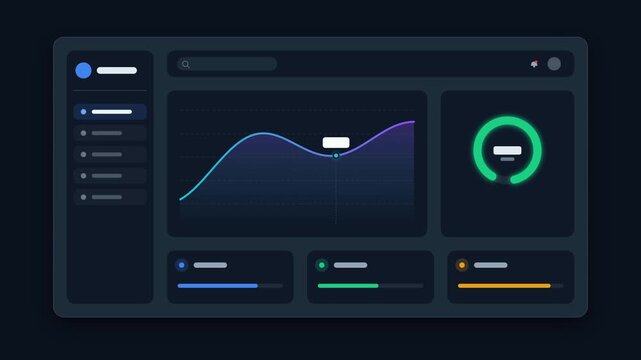 Digital Dashboard Analytics UI - Animated Data Visualization Frames