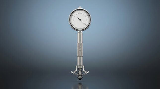 Dial bore gauge 3D render analog bore measuring instrument designed for cylinder inspection and dimensional accuracy control