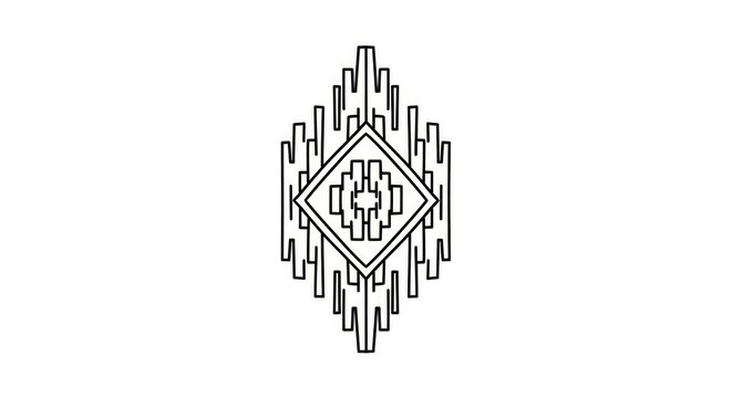 Geometric Pattern with Dollar Sign.