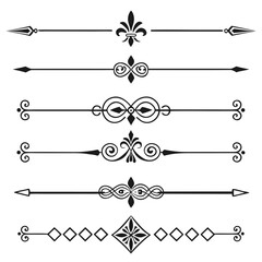 Elegant ornamental dividers set for page layout. © yeasin