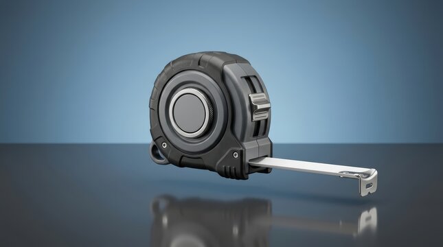 Pocket tape measure 3D render compact measuring instrument engineered for portable dimension verification and field tasks