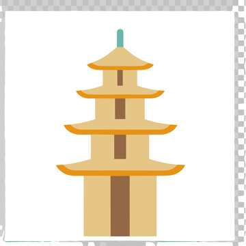 Folk Art Building SVG Icon